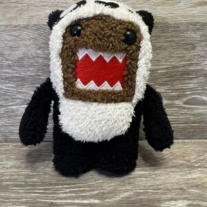 2011 Domo Limited Edition Approx 6.5" Domo Black  White Panda Bear Plush